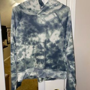 tie die cropped hoodie